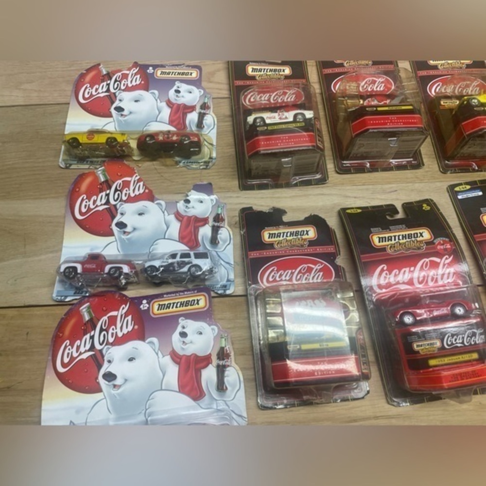 9 set Coca-Cola collectibles matchbox